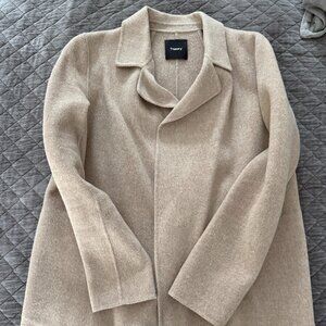 Theory Long Cashmere Wool Blend Blazer